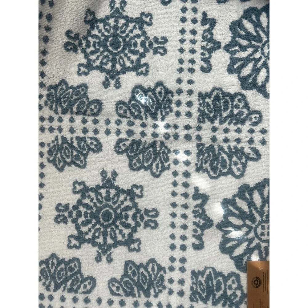 Wrangler 4 pc Blue White‎ Floral Bandana Quick Dry Bath Towel/Hand Towel Set